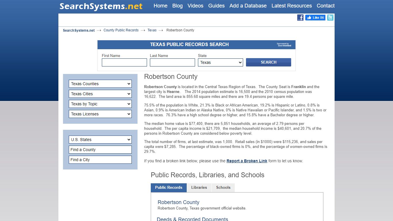 Robertson County Criminal and Public Records